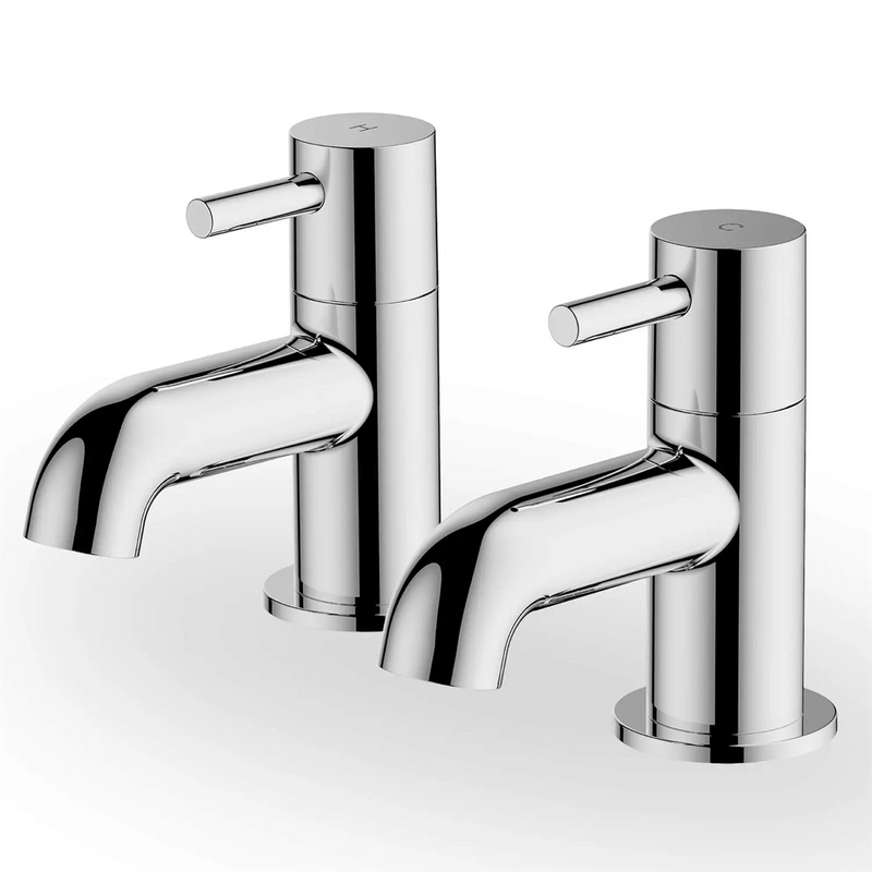 Aber Bath Pillar Taps - Chrome