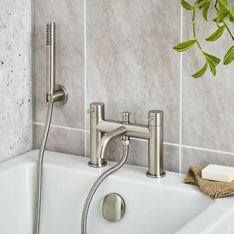 Forge Stainless Steel Deck Mounted Shower Mixer Tap