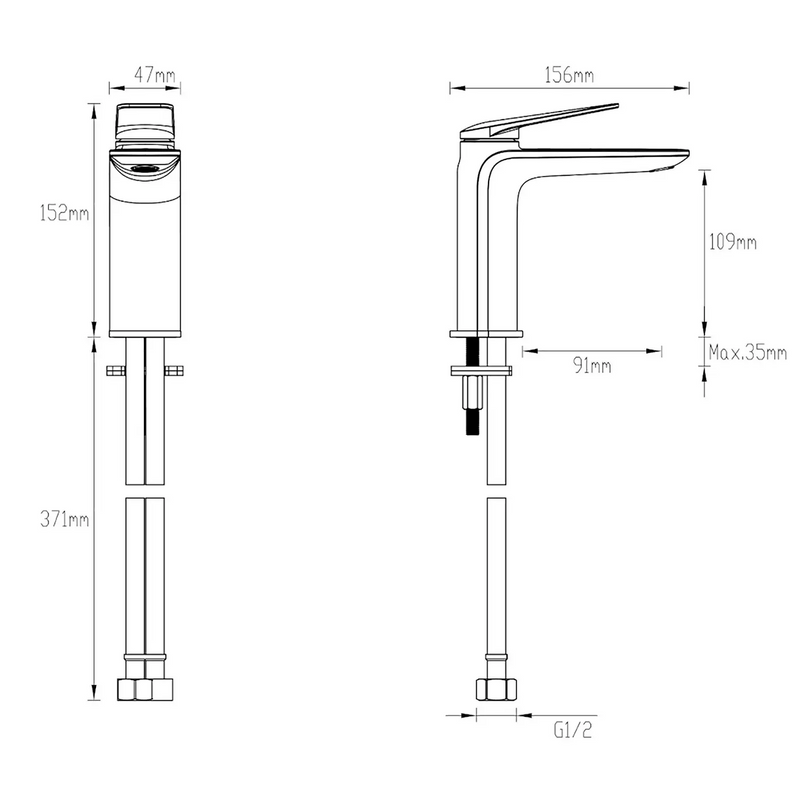 Aero Basin Mixer Tap - Brushed Brass