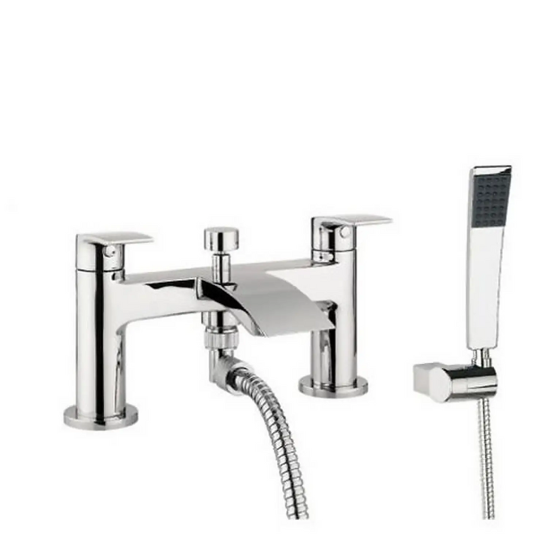 Flow Chrome Deck Mounted Shower Mixer Tap