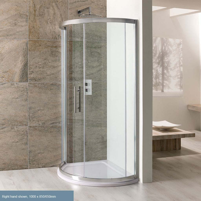 Volente Spacesaver Offset Quadrant Shower Enclosure 1650 x 912/700mm