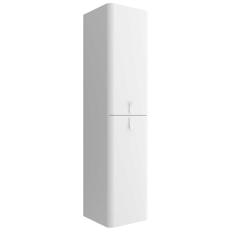 Uniiq Sketch 2 Doors Wall Hung Tall Cabinet - Matt White