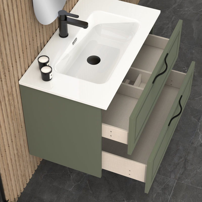 Banyetti Matador 800mm Muscat Sage Wall Hung Vanity Unit