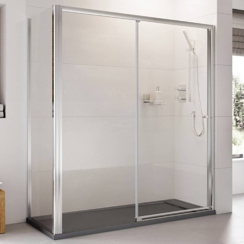 Haven6 Chrome Level Access Sliding Door Shower Enclosure 1000 x 1900mm LH