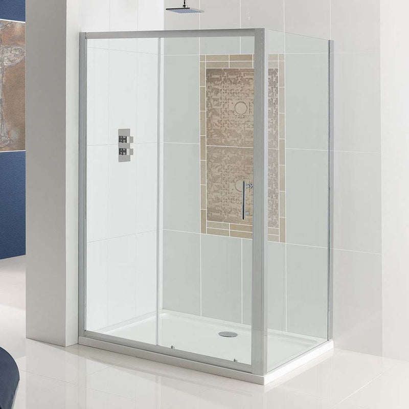 Vulcan Clear Sliding Door 5mm Shower Enclosure 1600mm