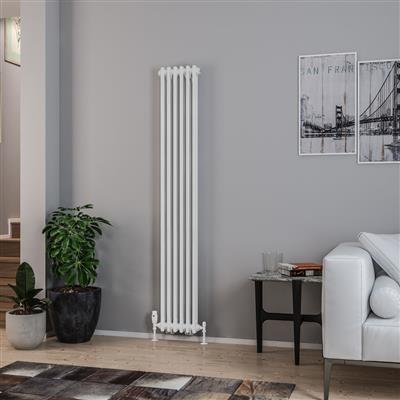 Rivassa Gloss White Two Column Traditional Radiator 1800 x 473mm