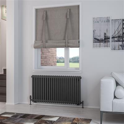 Rivassa Matt Anthracite Two Column Traditional Radiator 600 x 1148mm