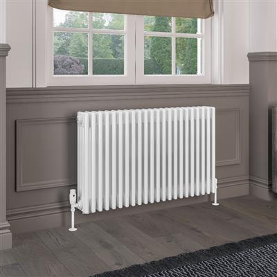 Rivassa Gloss White Four Column Traditional Radiator 600 x 1190mm