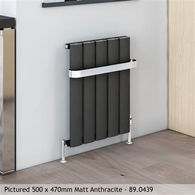 Malmesbury Matt White Horizontal Aluminium Radiator 600 x 1040mm