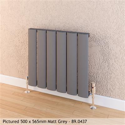 Malmesbury Matt Anthracite Horizontal Aluminium Radiator 600 x 1230mm