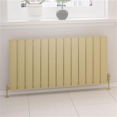 Malmesbury Matt Cappuccino Horizontal Aluminium Radiator 600 x 1040mm