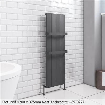 Fairford Matt Anthracite Vertical Aluminium Radiator 1800 x 375mm