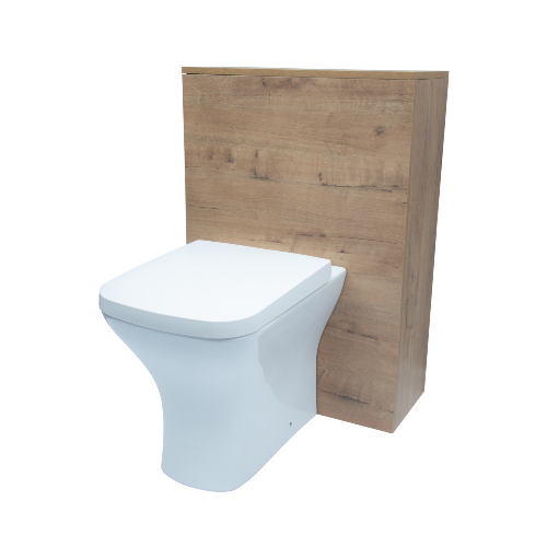 Attila Noir 600mm WC Toilet Unit - Ostippo Oak