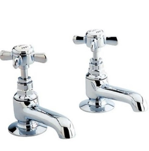 Ben sham Chrome Cross Head Long Nose Basin Taps