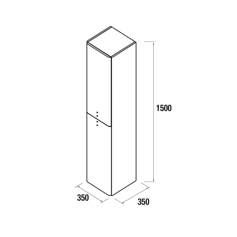 Uniiq Sketch 2 Doors Wall Hung Tall Cabinet - Pastel Yellow