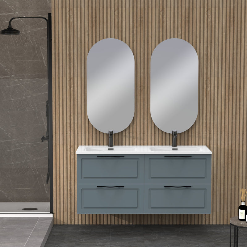 Matador 1200mm Ocean Blue Wall Hung Vanity Unit Including Double Basin