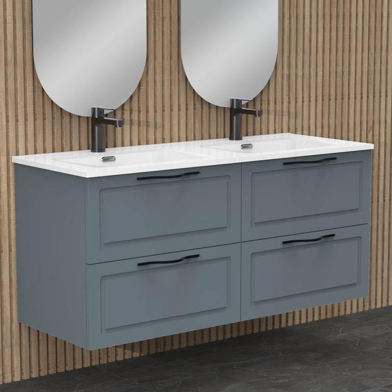 Matador 1200mm Ocean Blue Wall Hung Vanity Unit Including Double Basin