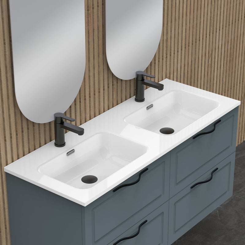 Banyetti Matador 1200mm Ocean Blue Wall Hung Vanity Unit Including Double Basin