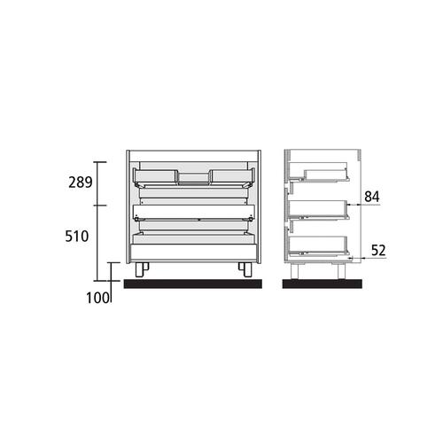 Optim Noir 800mm Floorstanding Vanity Unit - Matt Black