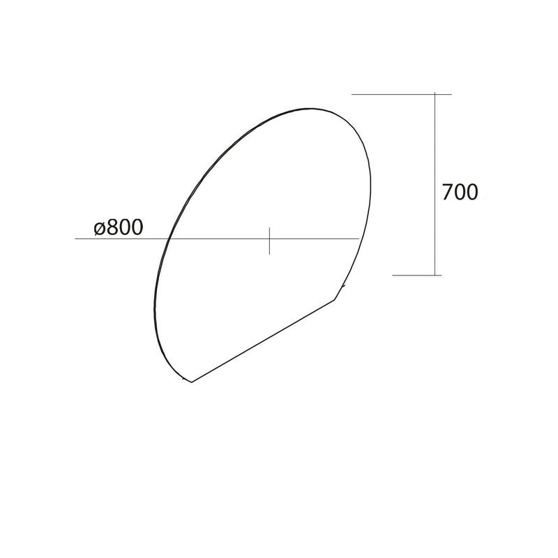 SUNRISE 800mm Round LED Light Mirror with Shelf  IP44