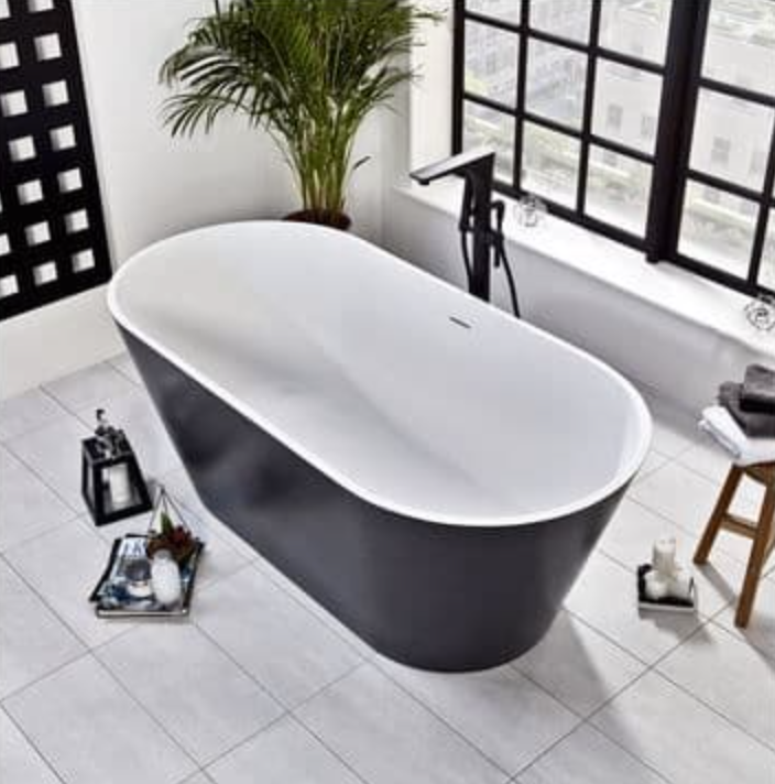 Graphite Stone Resin 1700 x 800 Freestanding Bath