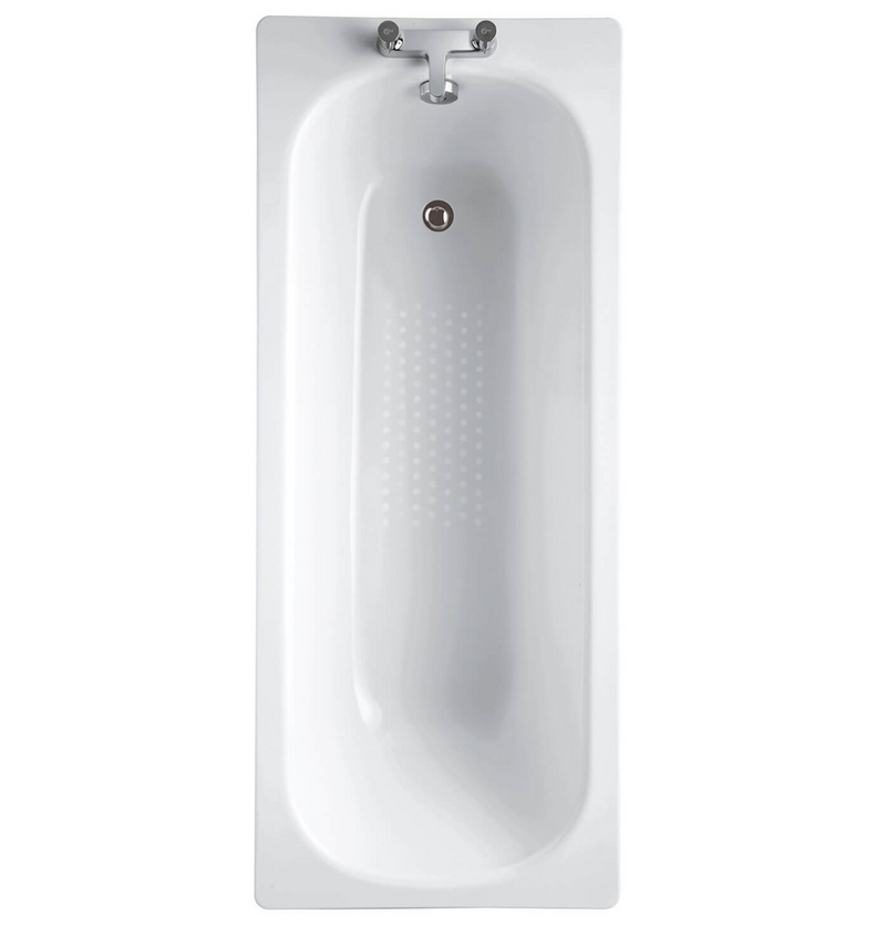 Steel Single Ended Ant-Slip Bath - Select Size