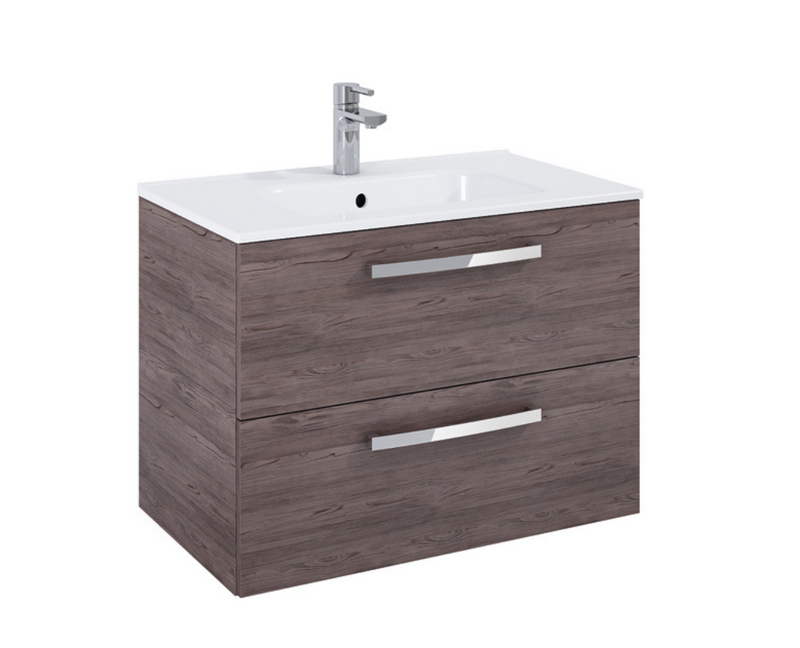 Aquatrend Matt Anthracite 800 Wall Hung Vanity with Basin