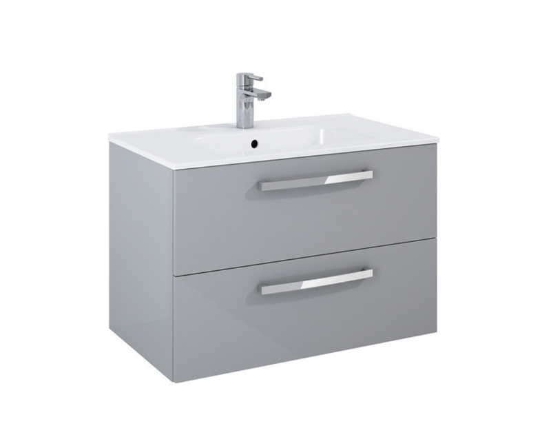 Aquatrend Matt Carbon 800 Wall Hung Vanity with Basin