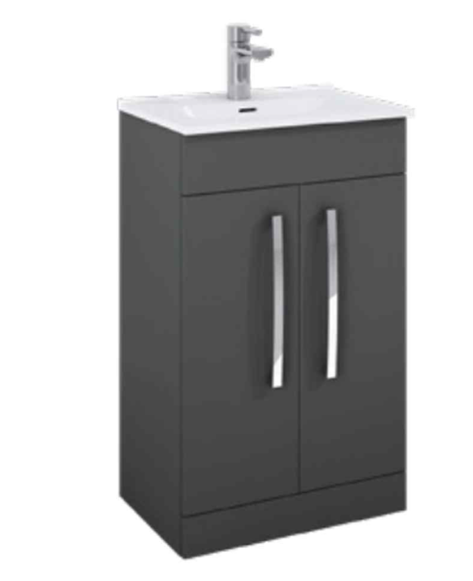 Aquatrend Matt Anthracite 515 Cloak Vanity with Basin