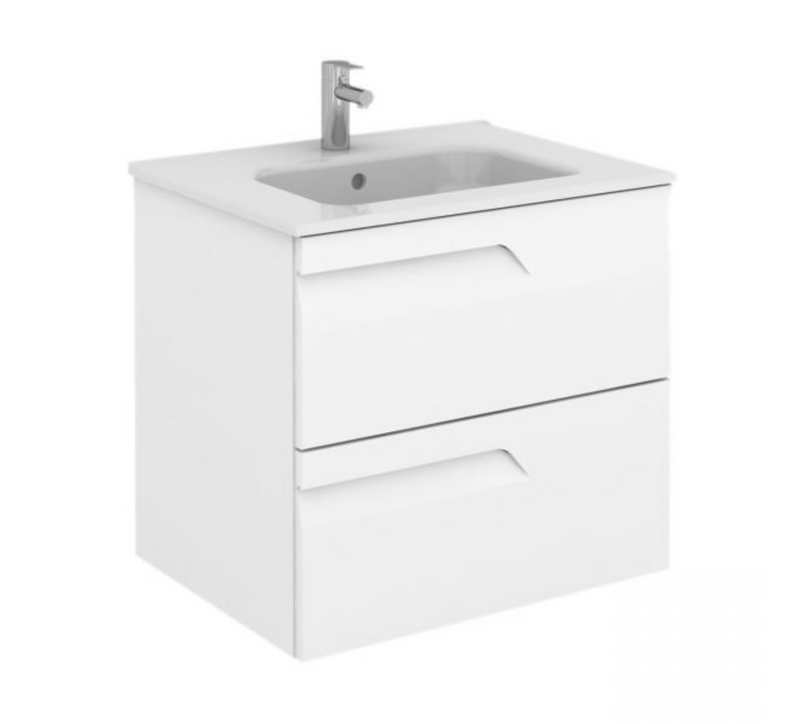 Vitale Slimline Light Oak 610 Vanity Unit with Square Basin