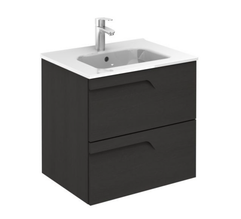 Vitale Slimline Urban Grey 610 Vanity Unit with Square Basin