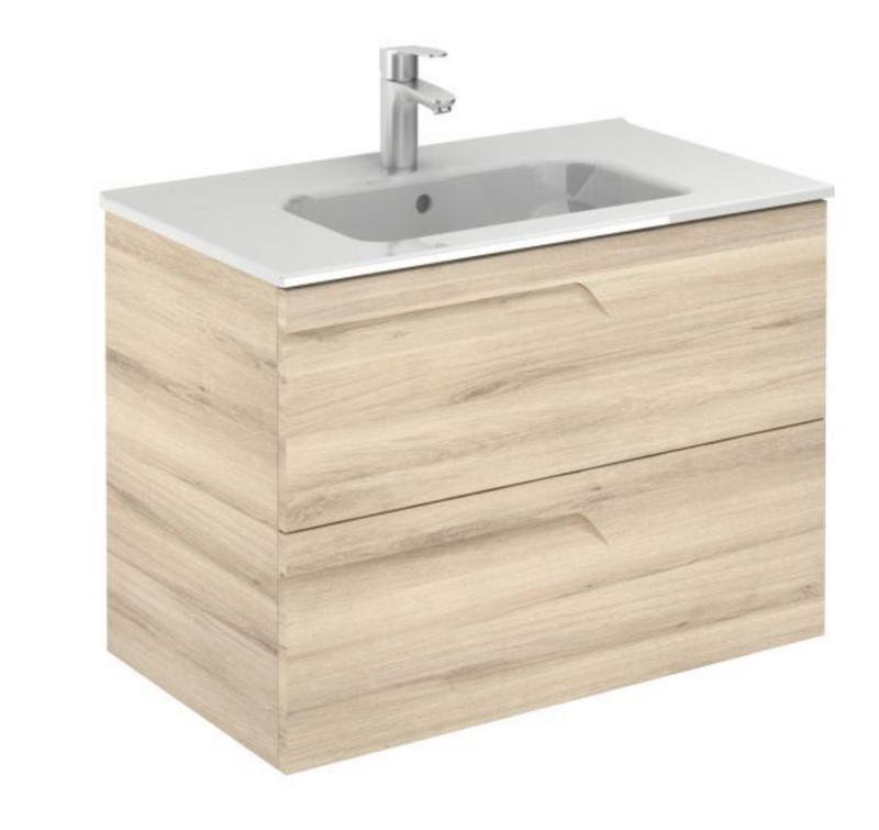 Vitale Slimline Urban Grey 810 Vanity Unit with Square Basin