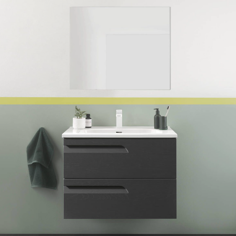 Vitale Slimline Gloss White 810 Vanity Unit with Square Basin