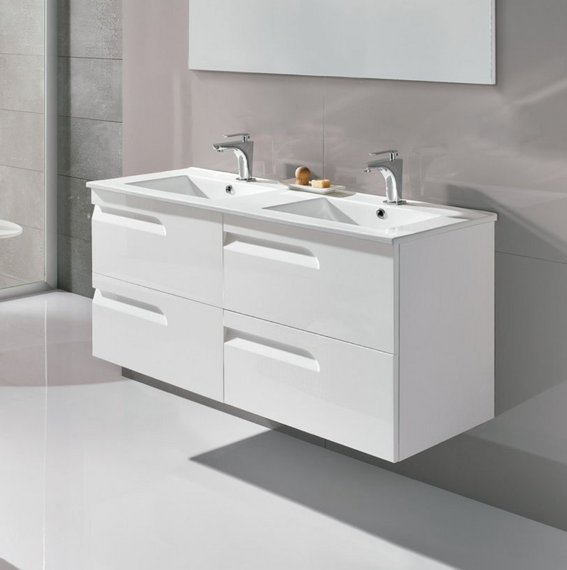 Vitale Urban Grey 1210 Vanity Unit with Double Square Ceramic Basin