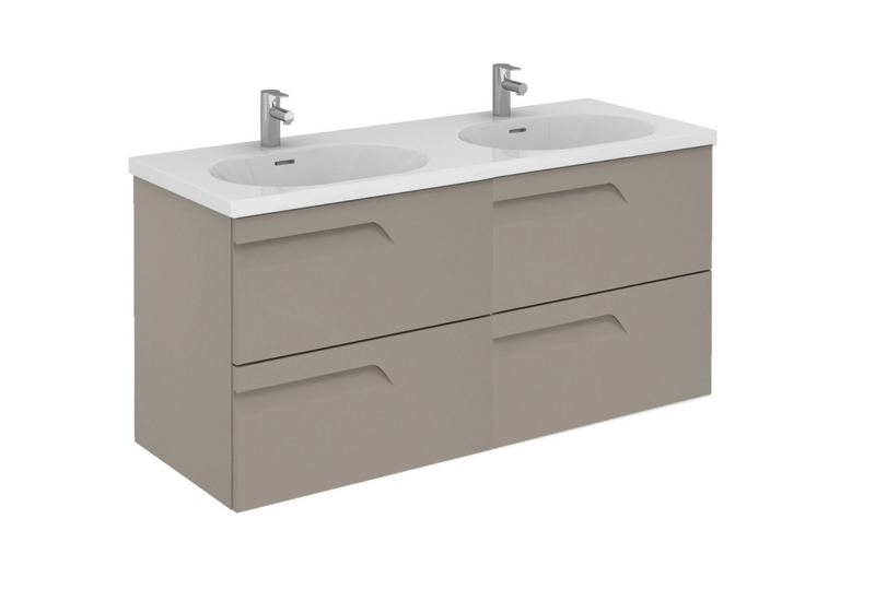 Vitale Urban Grey 1210 Vanity Unit with Double Square Ceramic Basin