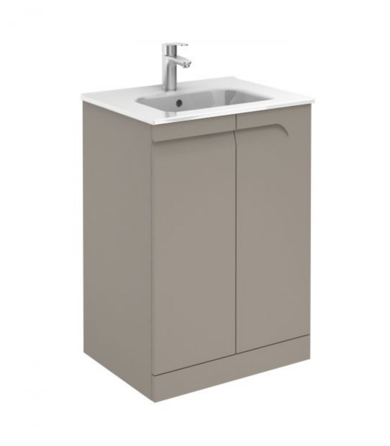 Vitale Gloss White 610 Floorstanding Vanity with Ceramic Basin