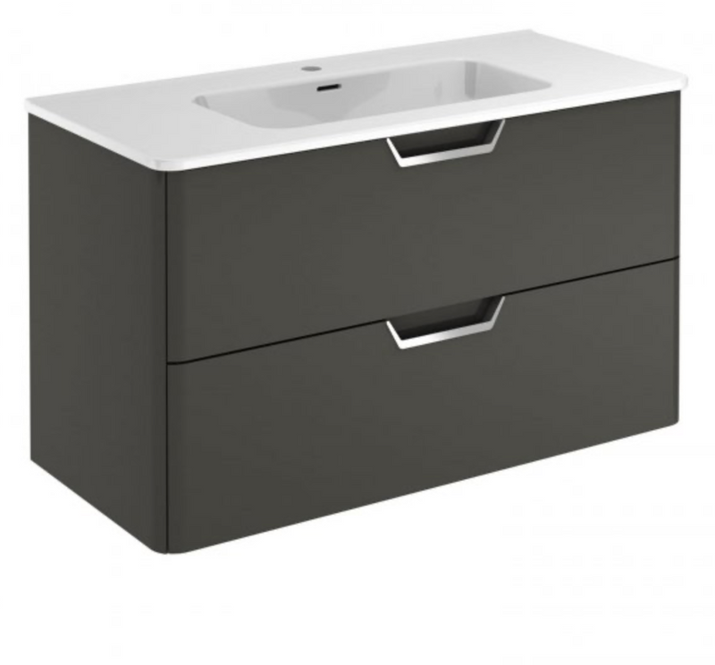 Life Gloss White 1010 Wall Hung Vanity Unit with Basin