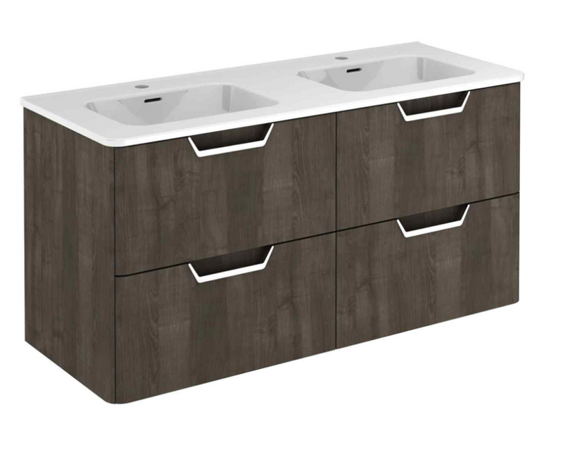 Life Samara Ash 1190 4 Drawer Wall Hung Vanity with Basin