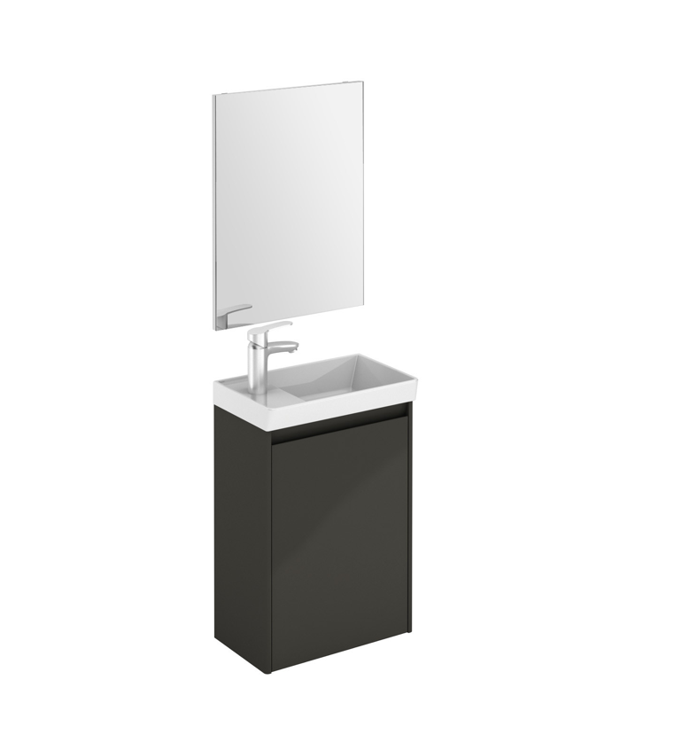 Enjoy Gloss White 450 Wall Hung Vanity Unit with Mirror