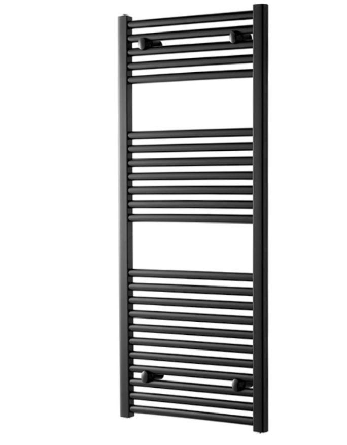 Black Noir Straight Electric Towel Rail 500 x 800mm