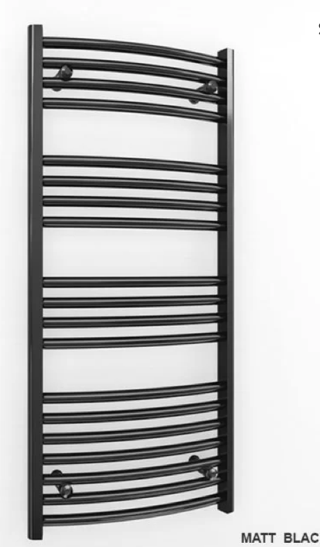 Chrome Curved Electric Towel Rail 500 x 800mm