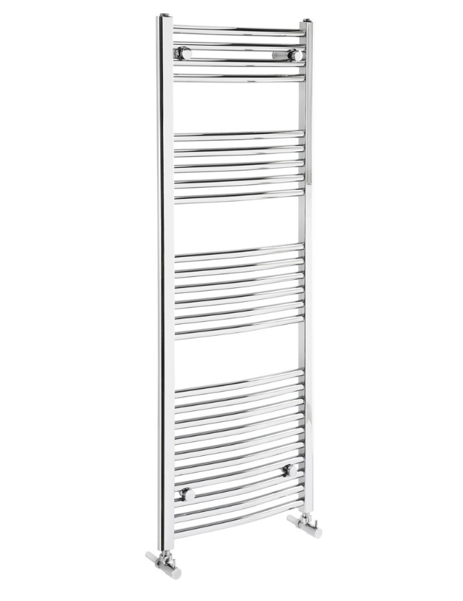 Chrome Curved Electric Towel Rail 500 x 1200mm