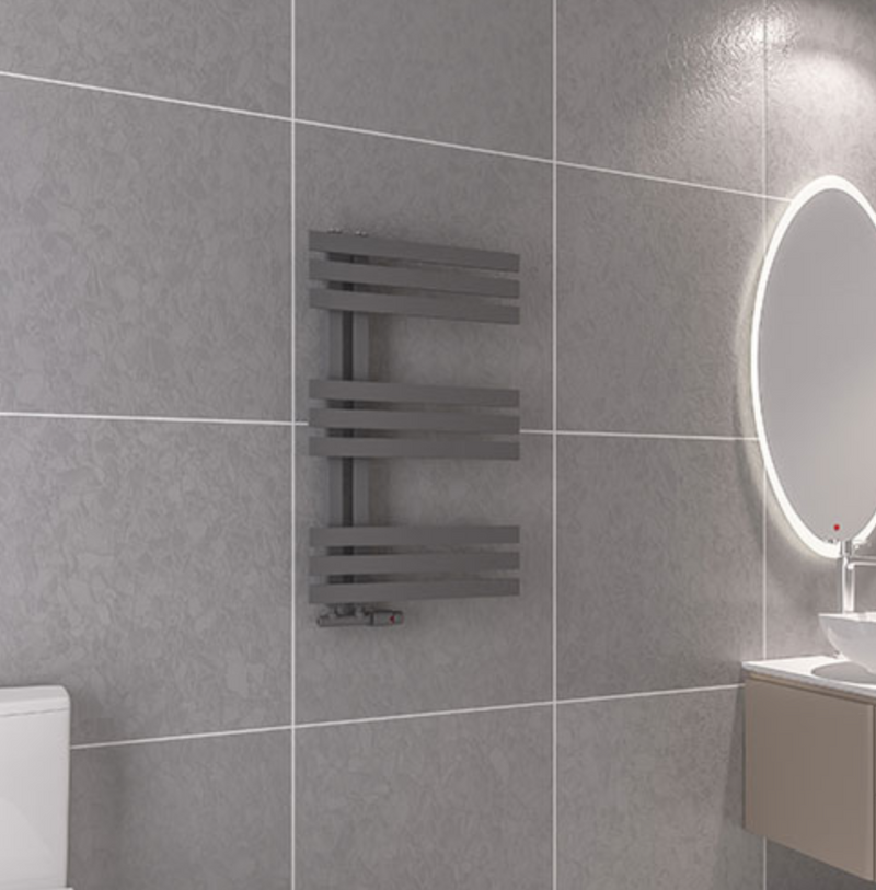 Pezzo Anthracite Designer Towel Rail 600 x 1200mm