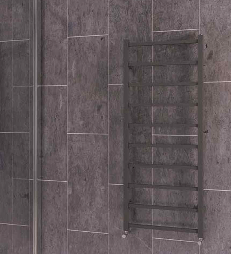 Sera Anthracite Designer Towel Rail 500 x 1200mm