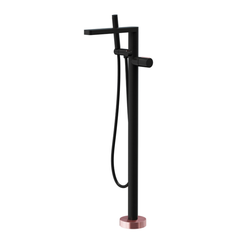 Velar Matt Black/Copper Freestanding Bath Shower Mixer