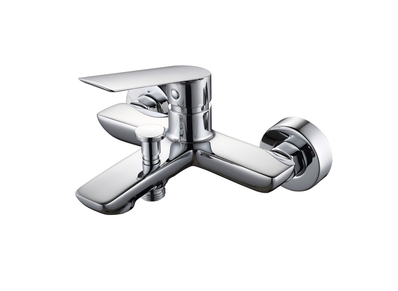 Sleek Chrome Wall Mounted Bath Shower Mixer