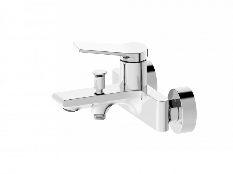 Shine Chrome Wall Mounted Bath Shower Mixer