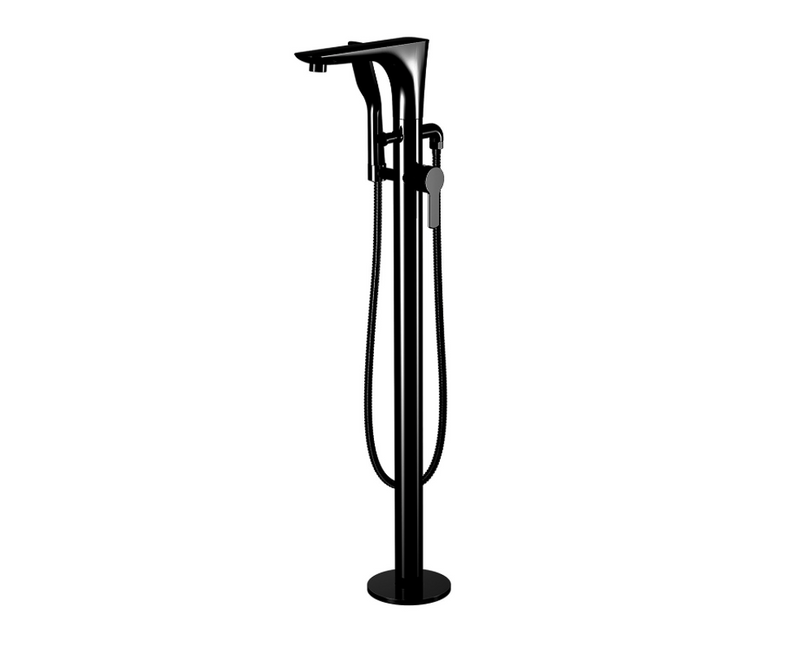 Vido Matt Black Floorstanding Bath Shower Mixer