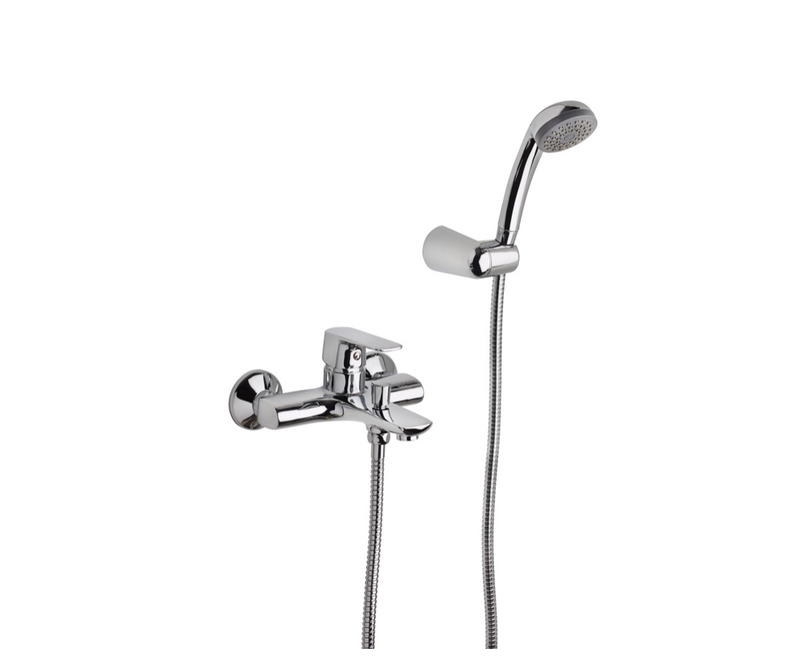 Maya Chrome Wall Mounted Bath Shower Mixer