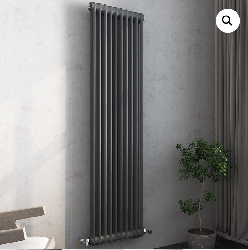 Savoy Anthracite Vintage Vertical Radiator 1800 x 548mm